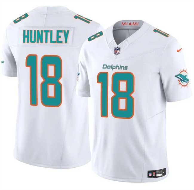 Men & Women & Youth Miami Dolphins #18 Tyler Huntley White 2024 F.U.S.E Vapor Limited Stitched Jersey,We sell and wholesale Men & Women & Youth Miami Dolphins #18 Tyler Huntley White 2024 F.U.S.E Vapor Limited Stitched Jersey on line form chian!